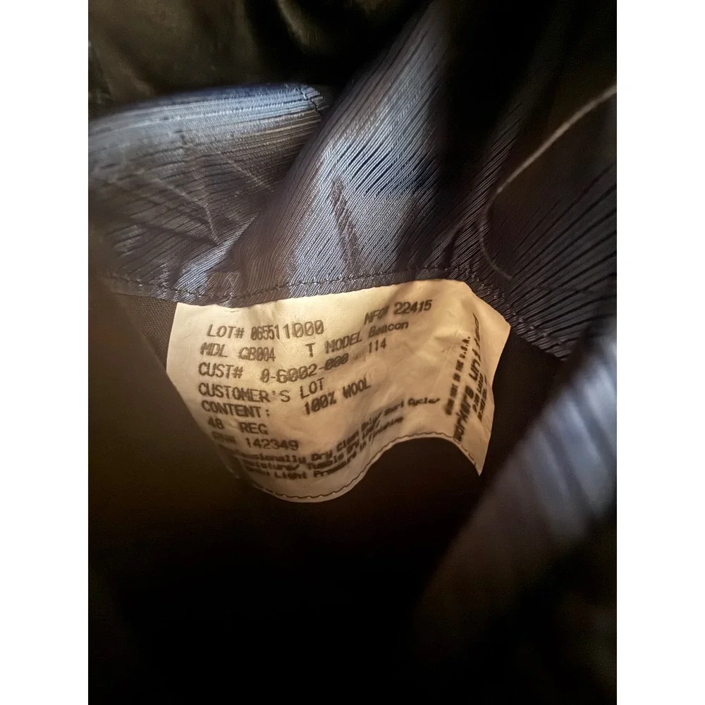 Hickey Freeman Sport Coat Mens 48 Reg Navy Blue Excellent Wool Beacon Blazer